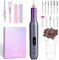 Ponceuse pour Ongles Professionnelle Sans Fil 30000RPM Lime a Ongle Electrique Portable Rechargeable Avec Affichage LCD 12 Embouts Ponçage Kit de Manucure Pedicure Puissantes Salon Maison, Gris Violet
