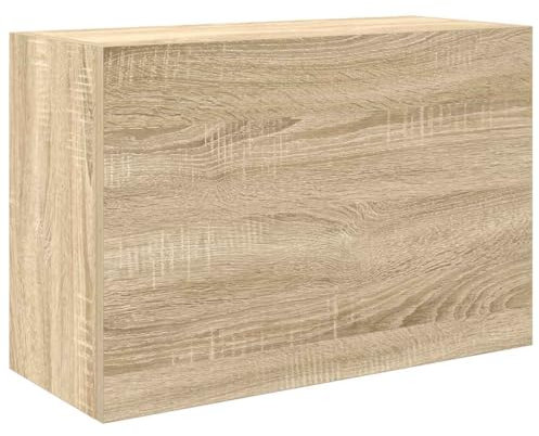 vidaXL Bad-Wandschrank Sonoma-Eiche 60x25x40 cm Holzwerkstoff, Bad-Hängeschrank, Hängeschrank Badezimmer, Wand-Badschrank, Hängeschrank Bad