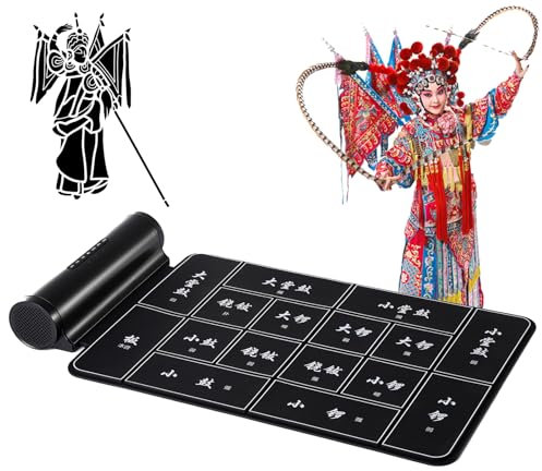 Chinese Opera Roll-up trumset, Opera Roll-up elektronisk trumma, med dubbla stereohögtalare, lång standbytid, stöd för extern anslutning, lätt att bära spel och ensemble, för vuxen nybörjare