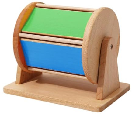 Milageto Tambor Giratorio Textil rodante, Rodillo Preescolar con reconocimiento de Colores y Espejo, Juguete de Desarrollo sensorial para niños y jóvenes.