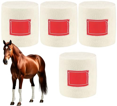 Generisk hästsvets | Elastiska benbandage | 4 stycken skyddande bandage flexibla för tävling träning ridning stallvård