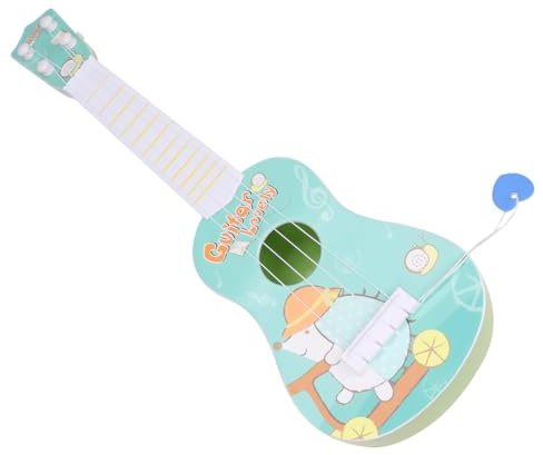 GARIOUANS Mini Guitare Cordes pour Éveil Musical Garçon Fille Instrument Plastique Sûr et Motif Hérisson Ludique Stimulation Imagination et Audition Ciel Bleu