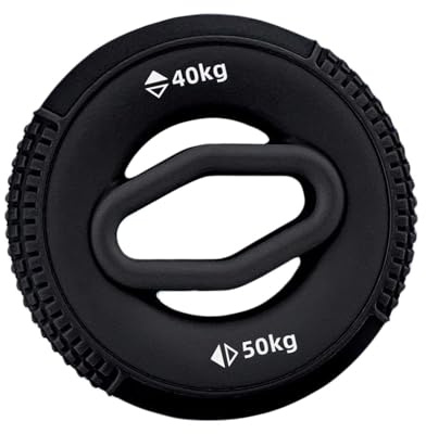 KIXZSAZ Anneau de préhension pour l'entraînement à la force des mains, balle de musculation, renforcement la force préhension, noir, 40 à 50 kg