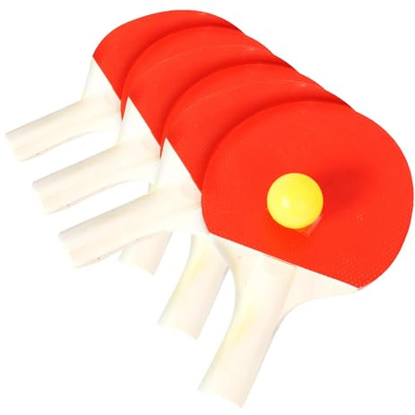 SPORTSIDE - Set mit 2 Tischtennisschlägern und 3 Bällen - Schlägerspiel - Komplettes Set - Tischtennis - 046581 - Mehrfarbig - Holz - 25 cm - Sportartikel (Packung mit 3)
