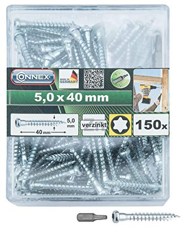 CONNEX HV4550 träanslutningar skruvar 5 x 40 mm à 150
