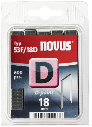 Novus 042-0650 Blister de 600 Agrafes plates 53F/18 mm D Biseau Rouge