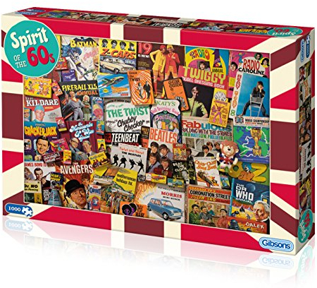 Gibsons Spirit of the 60s 1000 Piece Jigsaw Puzzle for Adults – Eco-Friendly Gift Made from 100% Recycled Board – Retro Puzzle for Enthusiasts & Collectors