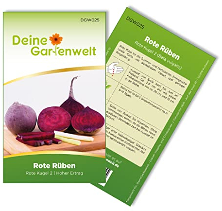 Rote Beete Rote Kugel 2 Samen - Beta vulgaris - Rübensamen - Gemüsesamen - 3 g Saatgut