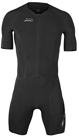 ZAOSU Herren Aerosuit Elite - Trisuit Einteiler | Premium Triathlonanzug mit Arm und höchster Kompression für ambitionierte Triathleten, Größe:XS