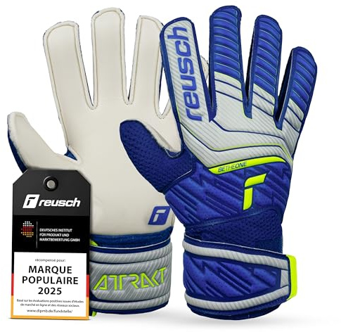 Reusch Guantes de Portero Unisex Atract Solid Vapor Junior Gris/Azul Profundo 4