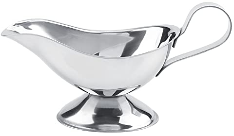 Stainless Steel Gravy Boat, Gravy Boat with Handle Mini Sauce Jug Sauce Cup for Gravy Sauces or Cream at Home Restaurant Hotel(3oz)