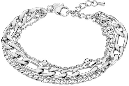 LOTUS STYLE Pulsera Acero Inoxidable Mujer LS2339-2/1 - Sofisticado Brazalete con Pulido y Acabado Refinado 20 cm - Ideal para Regalo de Cumpleaños - Aniversario - Ocasiones Especiales