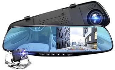 Dash Cam Dash Cam Bil DVR HD 1080P Dash Camera Dual Lens Video Recorder 1080P Dashcam Mirror Driving Recorder Bilkameror(With rear camera None)