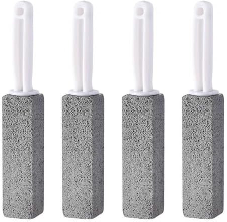 4 Pezzi Cleaning Block WC, Pietra Pomice Pulizia Pietra con Manico, Pietra Pomice Detergente WC per Bagno WC Cucina Piscina Pulizia Domestica Macchie Profonde, Pietra di Pulizia