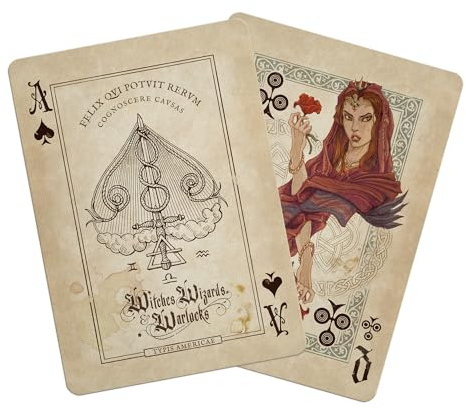 Carte da gioco di maghi, streghe e stregoni della bicicletta, mazzo magico da collezione, carte di alta qualità