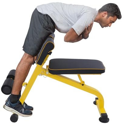 Appareil d'entraînement multifonction, chaise de fitness romaine, réglable, pliable, banc de fitness pour fessiers, hamstring et bas du dos, banc de musculation multi-entraînement, 90 x 71-101 cm