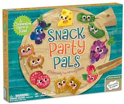 Peaceable Kingdom Snack Party Pals Kooperatives Spiel – lustiges Gedächtnisspiel für Vorschüler & Kindergärtner – ab 4 Jahren