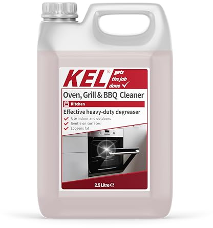 KEL - Oven, Grill, & BBQ Cleaner Spray, Removes Baked On Food & Burnt-in Grease Fast, For Kitchen & Outdoors - 2.5 Litre