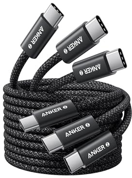 Anker 240W USB C auf USB C Kabel, [3 Stück 1,5m] PD 3.1 Ladekabel USB C, Schnellladekabel USB C für iPhone 17 Pro Max/iPhone Air/16/15 Serie, Samsung Galaxy S26/S25/S24, MacBook Pro/Air, iPad Pro