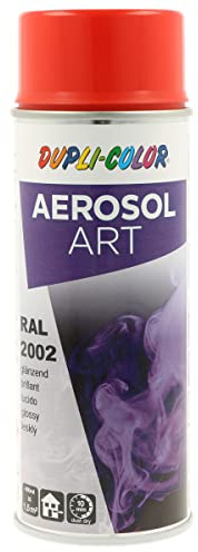 DUPLI-COLOR AEROSOL ART RAL 2002 blutorange glänzend 400 ml, Spraylack für vielseitigen Einsatz, schnelltrocknend, hohe Deckkraft, für Innen- und Außenbereiche geeignet