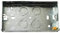 Merriway BH04063 47mm (1.7/8 inch) Depth Double 2-Gang Metal Flush Mount Back Pattress Box , Grey