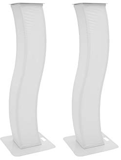 EUROLITE 2 x Stage Stand 150 cm Curved with Cover and Bag | Set with 2 Stands for Speaker and Light Effects Devices