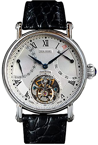 SE8004SK Seakors Tourbillon Seagull ST8004 Uhrwerk Saphirglas Herren-Armbanduhr 1963