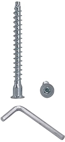 Lot de 70 vis de meuble à tête fraisée hexagonale 7,0 x 70 mm Vis de fixation pour bois, zingué, boulons de fixation (70, 7,0 x 70 mm)