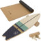 valuents Balance Board aus Holz in Surfboard Form inkl. Matte & Rolle für Neuromuscular Response Training +Plus: Halterung & Ball…