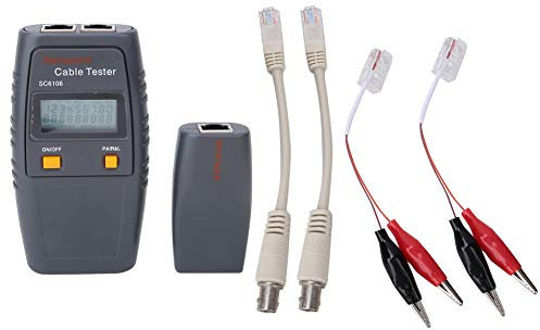 Nätverkskabeltestare, SC6106 Lan Network Wire Kabeltestare Elektrisk ledningssökare Testning med LCD-skärm