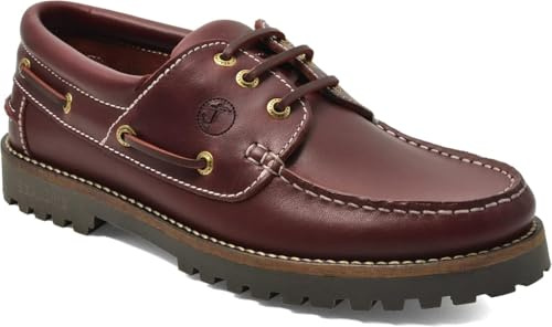 Seajure Scarpe da barca da uomo Oran Bordeaux in pelle, bordeaux, 43 EU