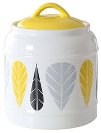 TYMYYS/ Cookie Jars For Kitchen Counter, Flour And Sugar Containers Ceramic, Kitchen Canisters For Countertop, Ceramic Airtight Jar-yellow-750ml/26.5oz