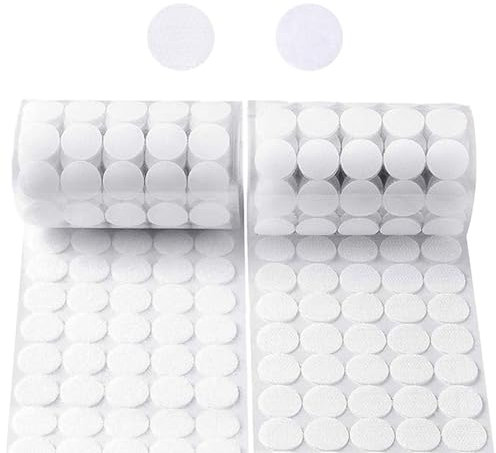 LIANRISES 1020pcs(510 Pares) De Puntos De Pegamento Blancos15mm Adhesivo Redondo Doble Cara Adhesivo Redondo Monedas