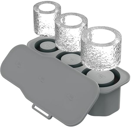 Stanley - Máquina de cubitos de hielo para vaso Stanley, bandeja de 20 a 40 onzas con tapa, hace 3 cilindros huecos, accesorio de cocina para congelador, jugo, café, whisky