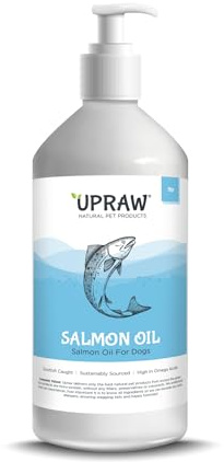 Upraw Scottish Salmon Oil For Dogs, Cats, Horse - Fish Oil Food Treats Supplement for Coat, Immune Support, Itchy Skin, Joint & Brain Health contains Omega 3, 6 & 9 (1000ml)