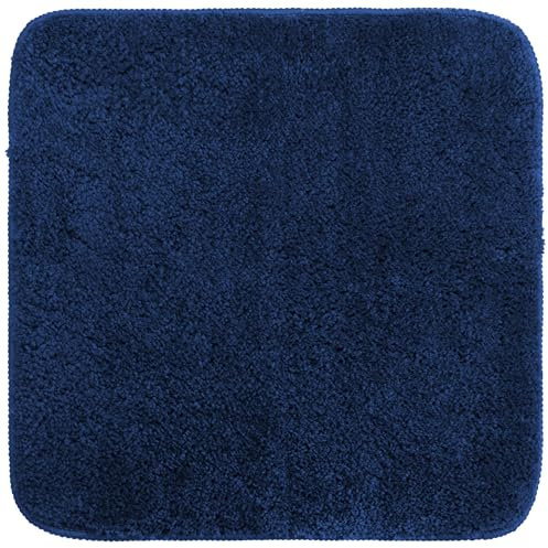 Brandsseller Badematte 50x50 cm Badteppich Badvorleger Badezimmerteppich Duschvorleger Dunkelblau