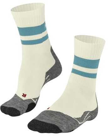 FALKE Women's TK2 Hiking Socks Medium Cushioning Anti Blister Warm Mid-Calf Length Breathable Quick-Drying Climate-Regulating Odour-Neutralising Wool Functional Yarn 1 Pair