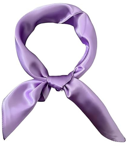 GNALIA Bufanda Cuadrada De Seda Violeta Bufanda De Satén Pañuelos Ligeros Y Elegantes Pañuelos Para La Cabeza Protección Solar Para Las Cuatro Estaciones (70 X 70 Cm)