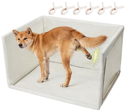 Inodoro para perros, 60 x 76 x 44 cm, portátil, resistente al agua y a prueba de salpicaduras, inodoro para perros con superficie de acogida, para perros medianos y grandes, entrenamiento para