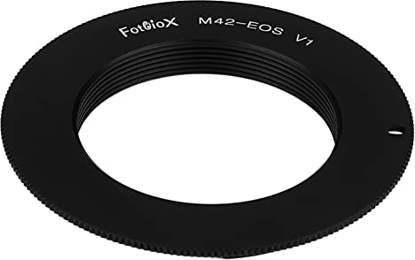 Fotodiox Lens Mount Adapter - M42 Type 1 Screw Mount SLR Lens to Canon EOS (EF, EF-S) Mount DSLR Camera Body