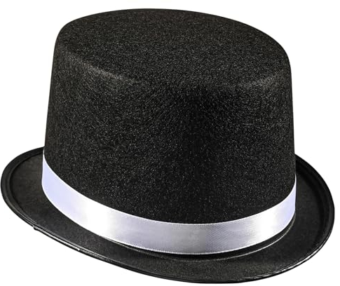 Dress Up America Zylinder für Kinder und Erwachsene – schwarzer Zauberer-Partyhut – formeller Smoking-Hut – Unisex