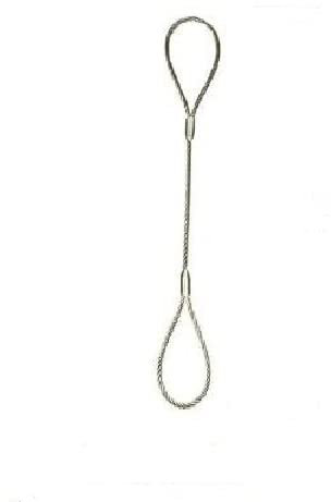 Elingue cable en acier galvanisé ref 103 Ø 10 mm L 1 METRE GRANDE BOUCLE