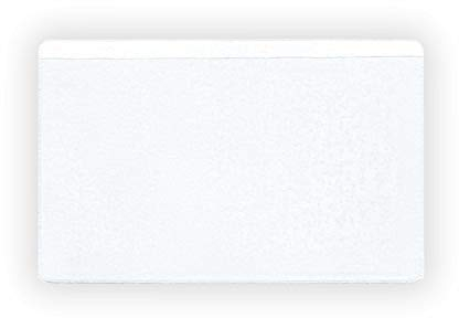 100 Stück - Selbstklebende Visitenkartentaschen/ Visitenkartenhüllen (transparent 95 x 60 mm, lange Seite offen)