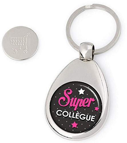 Porte clés jeton de caddie Collègue