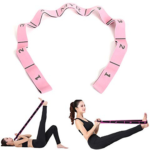 JJunLiM Loops - Bandas de ejercicio para niños y adultos, bandas latinas de 15 a 20 kg, para pilates, yoga, estiramiento, resistencia, fitness, baile, entrenamiento, gimnasia, ejercicio (105 cm, rosa)