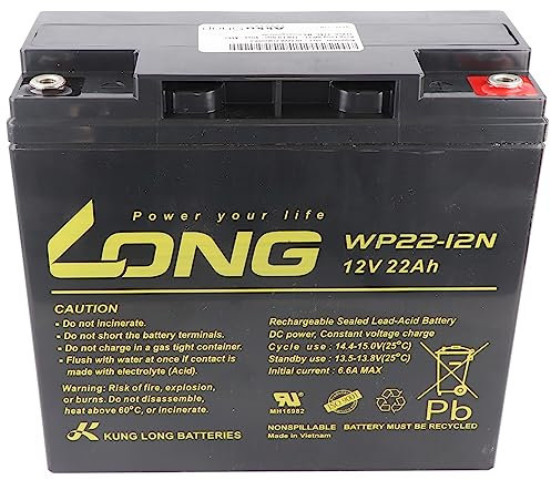 Kung Long WP22-12N F8 Blei-Vlies-Akku, 12Volt, 22Ah, M6 Innengewinde