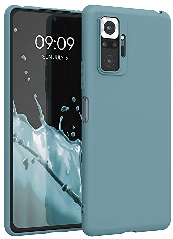 kwmobile Hülle kompatibel mit Xiaomi Redmi Note 10 Pro Hülle - weiches TPU Silikon Case - Cover geeignet für kabelloses Laden - Arctic Night