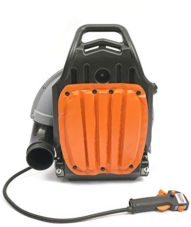 SHZICMY Bensin lövblåsare 65 CC 3,6 hk 2-takts lövsugare rygglövblåsare 6 800 RPM blåsapparat ryggsäck blåsare