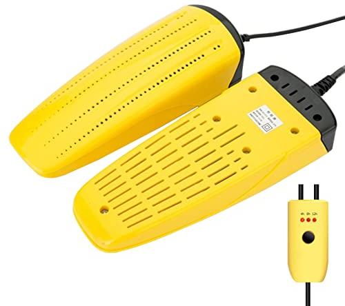 Schuhtrockner Elektrisch, Skischuhtrockner, Schuhwärmer Elektrisch, Fußwärmer, Heizung Elektrisch Für Schuhe, Fusswärmer Elektrisch, Mit Wärmegebläse Faltdesign & Schnelltrocknung Entfeuchtung (Gelb)