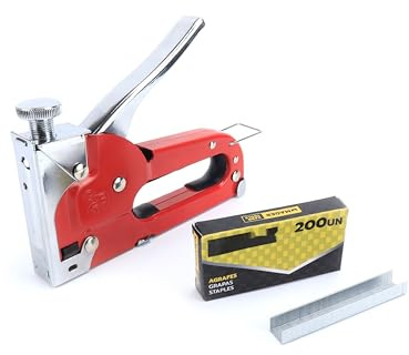 Grapadora - herramienta manual para grapar entre 4-8 mm, capacidad para 200 grapas, ideal para trabajos variados y uso frecuente.*